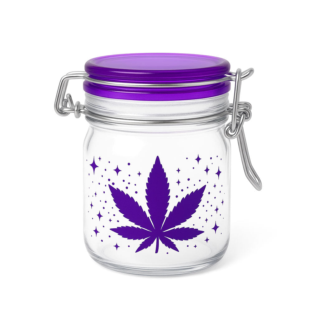 AIRTIGHT PURPLE LEAF GALAXY - STASH JAR - Discreet Smoker