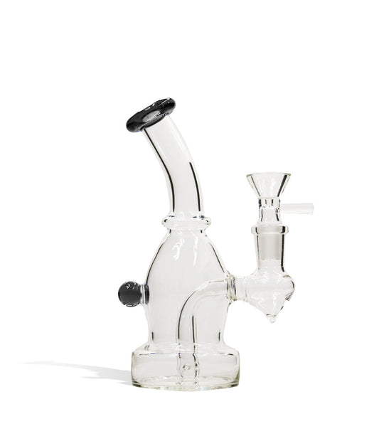 6 Inch Glass Water Pipe with Colored Lip - Discreet Smoker