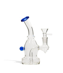 6 Inch Glass Water Pipe with Colored Lip - Discreet Smoker
