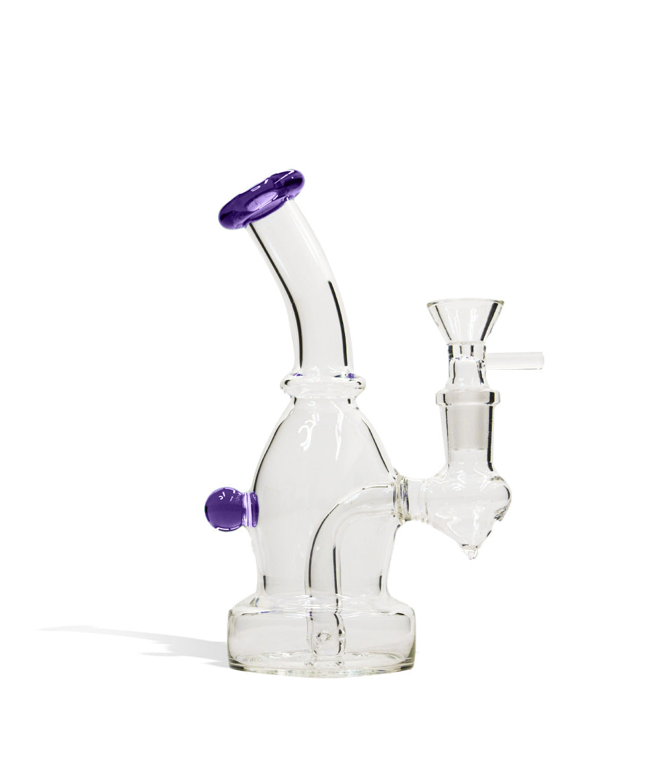 6 Inch Glass Water Pipe with Colored Lip - Discreet Smoker