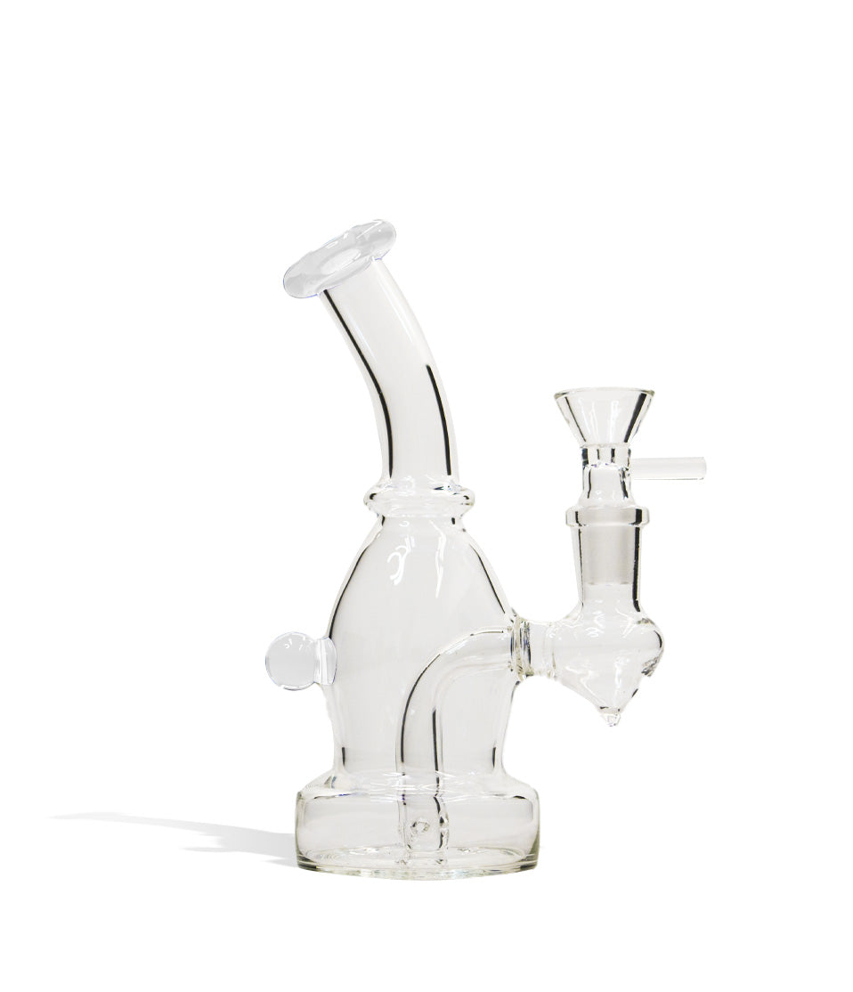 6 Inch Glass Water Pipe with Colored Lip - Discreet Smoker