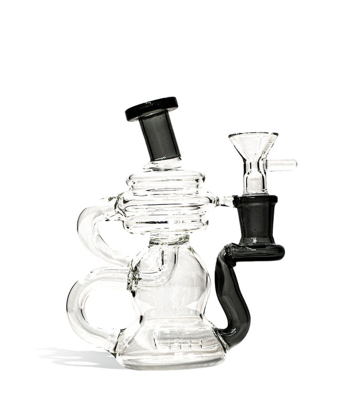 6 Inch Recycler Water pipe with Colored Mouthpiece, Smokey Gray