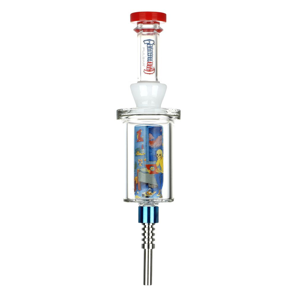 Grateful Dead x Pulsar Inside Print Vapor Vessel & SYF Dab Dish - 9.25" / Deadhead Dorm - Discreet Smoker