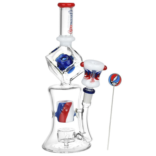 Grateful Dead x Pulsar Tesseract Hypercube Glass Water Pipe - Discreet Smoker