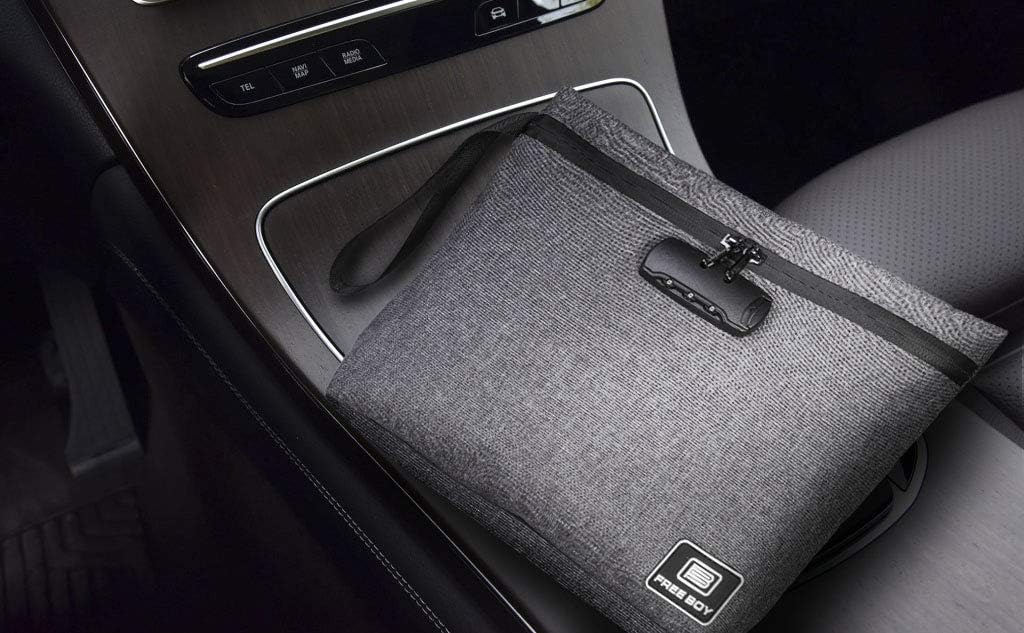 Durable Odor-Proof Stash Bag with Combination Lock - 11.8" x 8.6" Smell-Proof Storage Container