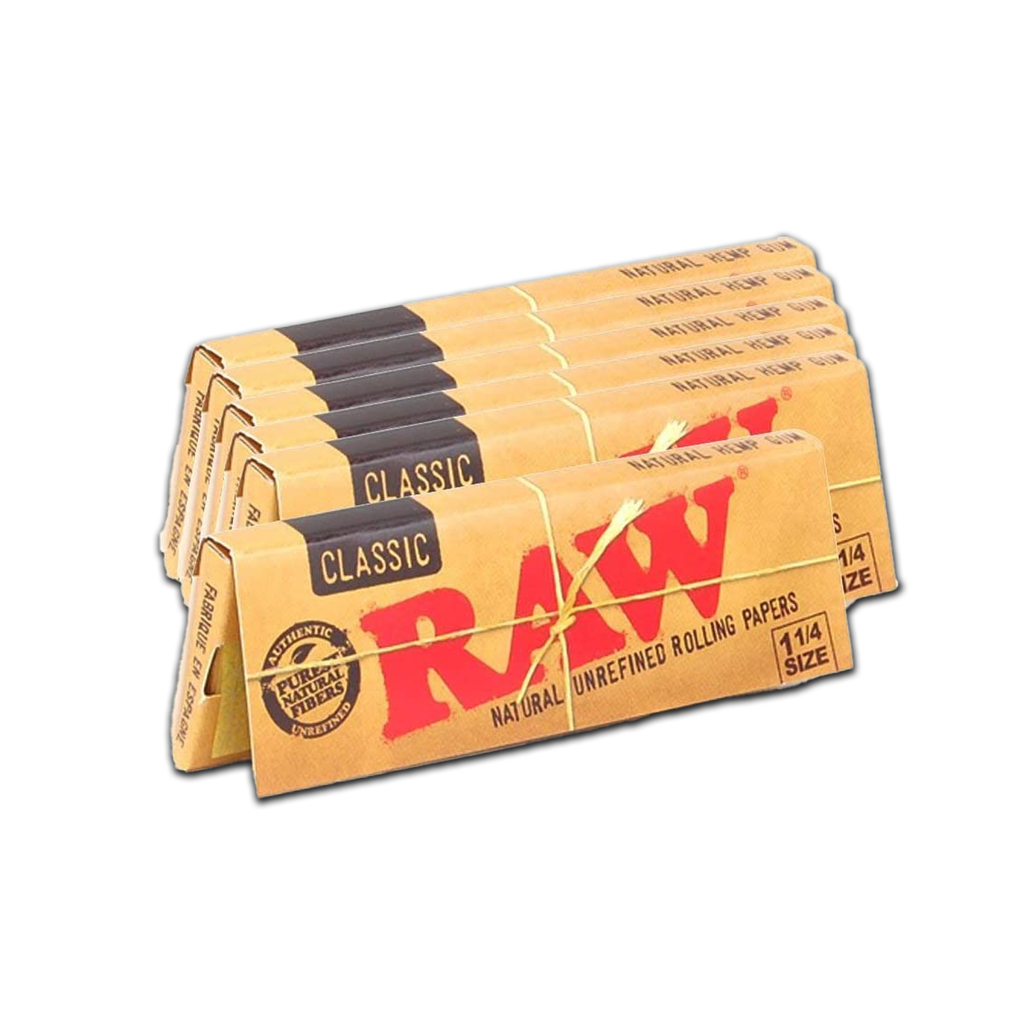 RAW Classic 1 1/4 Rolling Papers (Pack of 6)