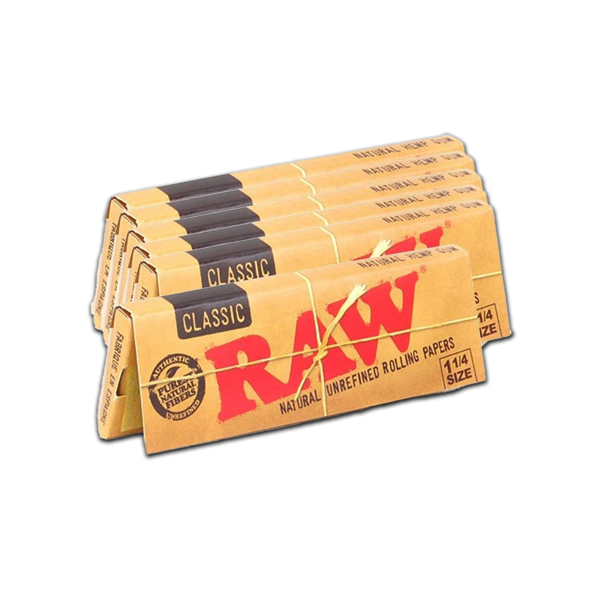 RAW Classic 1 1/4 Rolling Papers (Pack of 6) - Discreet Smoker