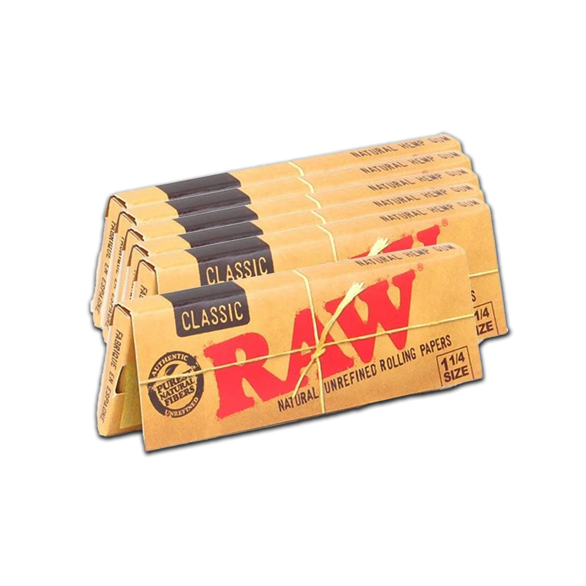 RAW Classic 1 1/4 Rolling Papers (Pack of 6)
