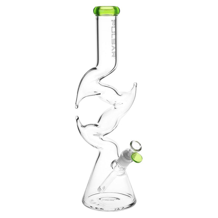 Pulsar Raptor Claw Glass Beaker Water Pipe | 15.5" | 14mm F, Green