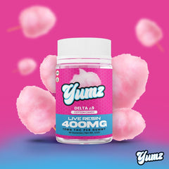 THC Gummies - Delta 9 THC - YUMZ LAB - Cotton Candy - Discreet Smoker