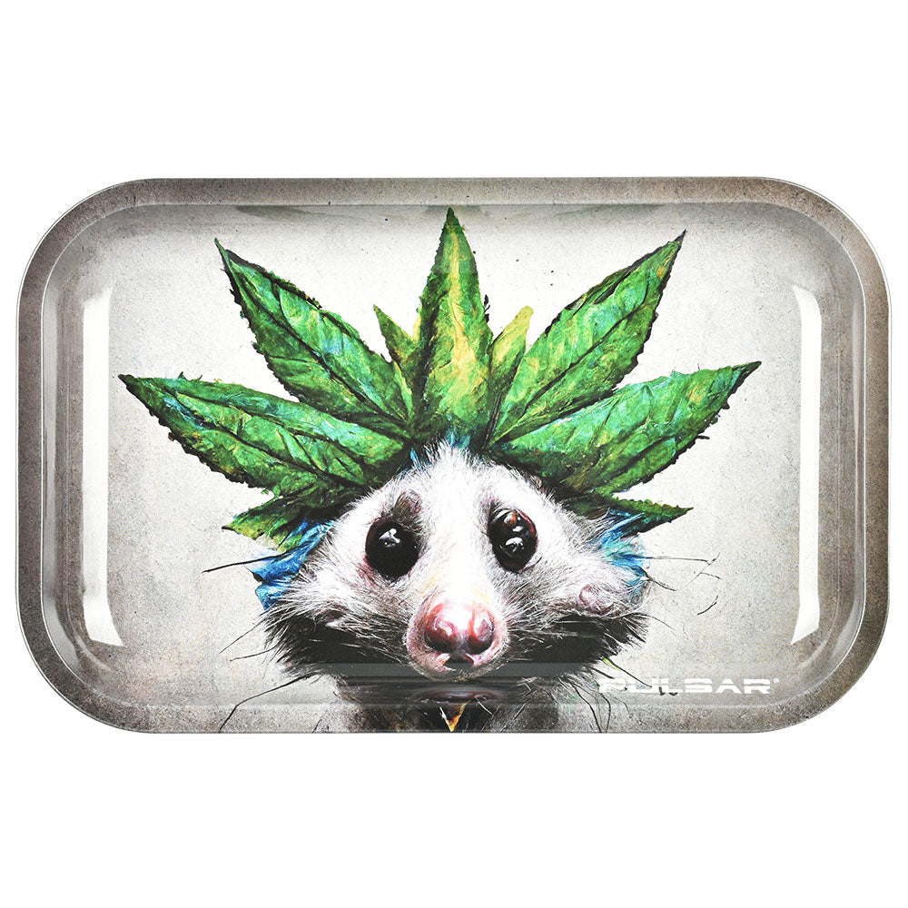 Pulsar Metal Rolling Tray - 11"x7"/Opotsum - Discreet Smoker