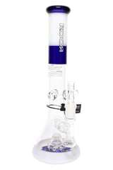 ROOR Tech 14″ Multicolor Beaker Bong with Perc – 5 mm Thick - Discreet Smoker