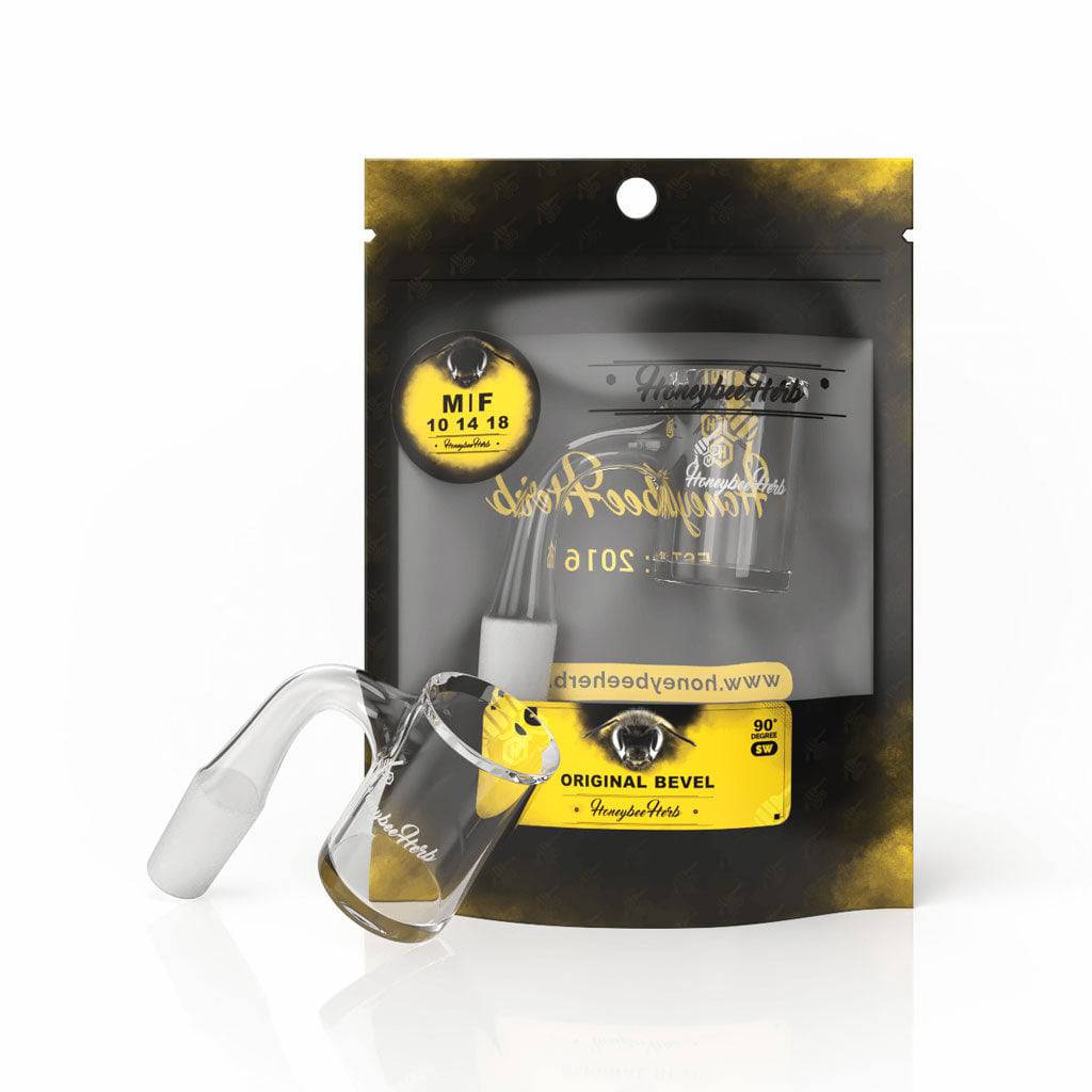 ORIGINAL BEVEL QUARTZ BANGER - 90° DEGREE | BL - Discreet Smoker