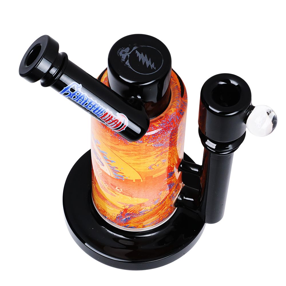 Grateful Dead x Pulsar Inside Print Water Pipe - 8.5" / 14mm F / Sunset Dance - Discreet Smoker