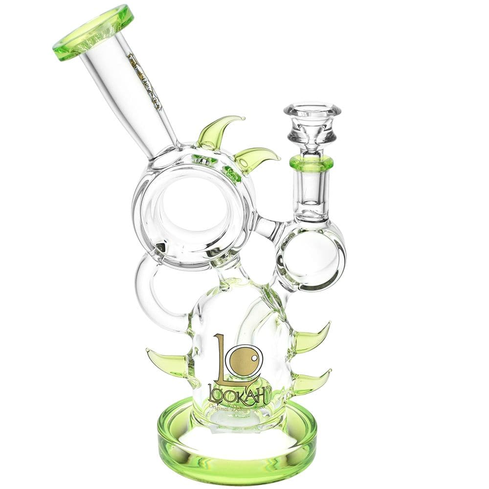 Lookah Glass Hedgehog Recycler Water Pipe | 9.75" | 14mm F - Discreet Smoker
