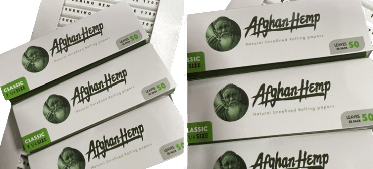 Afghan Hemp All Natural Rolling Papers 1 1/4 Size  (4 Pack) - Discreet Smoker
