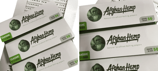 Afghan Hemp All Natural Rolling Papers 1 1/4 Size  (4 Pack) - Discreet Smoker