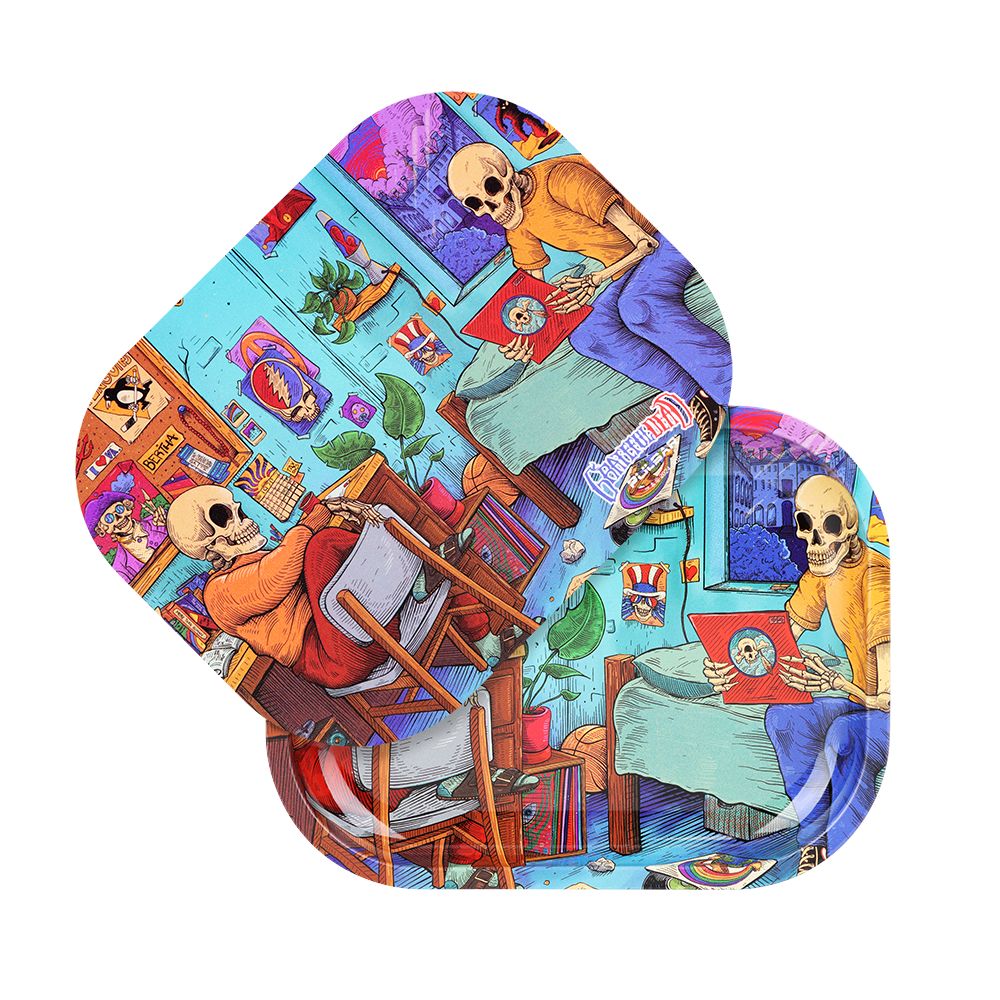 Grateful Dead x Pulsar Mini Rolling Tray & Lid Kit - Deadhead Dorm / 7"x5.5" - Discreet Smoker