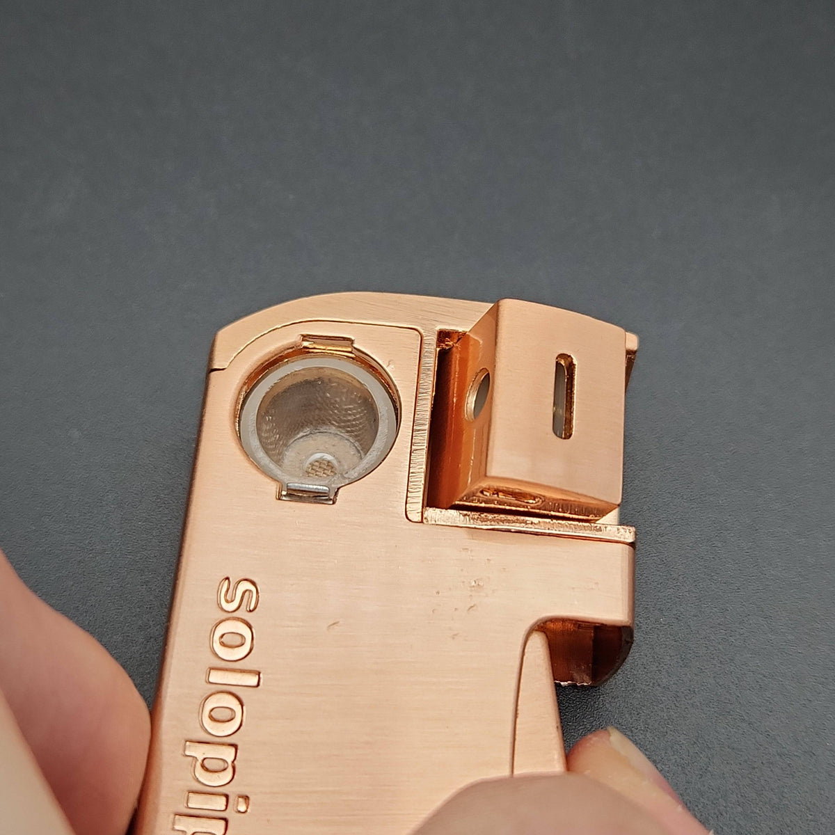 Solo Pipe - Self Lighting Metal Hand Pipe - Discreet Smoker