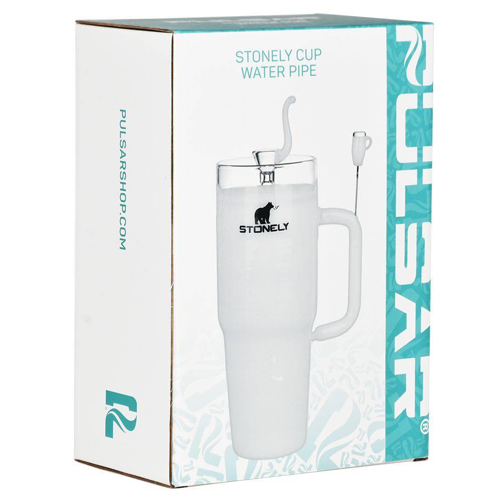 Pulsar Stonely Cup Glass Water Pipe | 8.5" | 14mm F - Discreet Smoker
