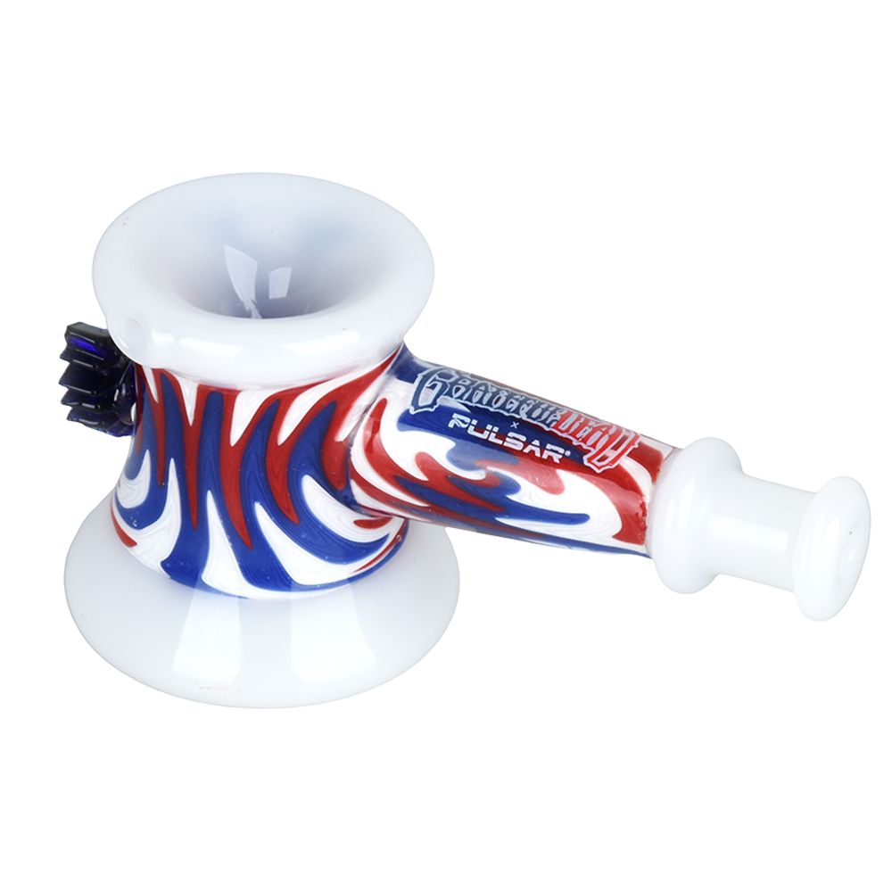 Grateful Dead x Pulsar Bolt Wig Wag Glass Hammer Hand Pipe - 4" - Discreet Smoker