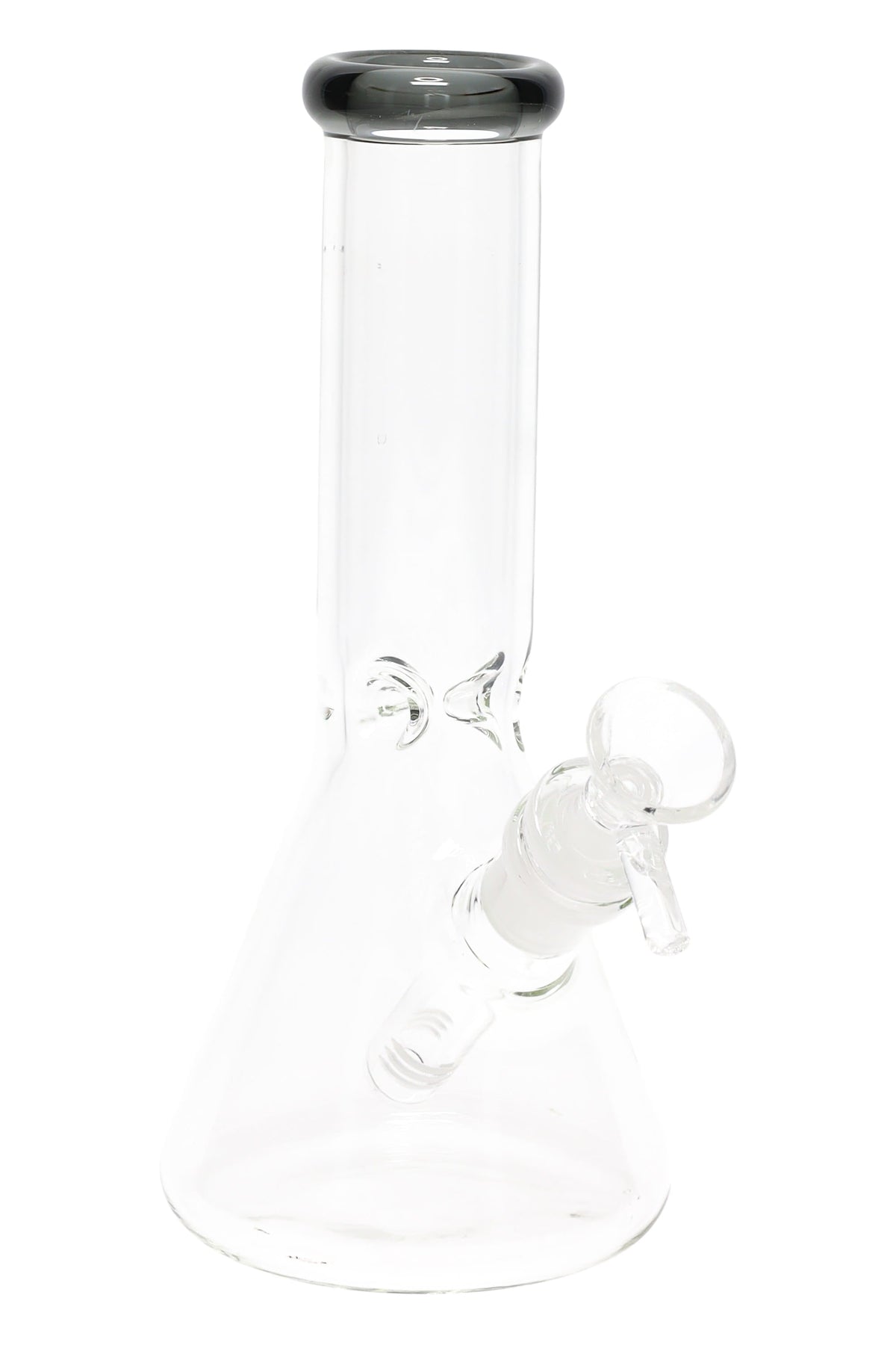 Colored Rim Glass Beaker Bong “Pastel Pour” – 8″ - Discreet Smoker
