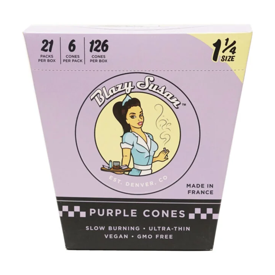 Blazy Susan Purple Paper Cones - Discreet Smoker