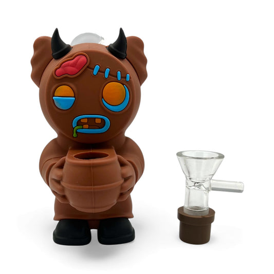 Zombie Gingerbread Man Silicone Water Pipe - Discreet Smoker