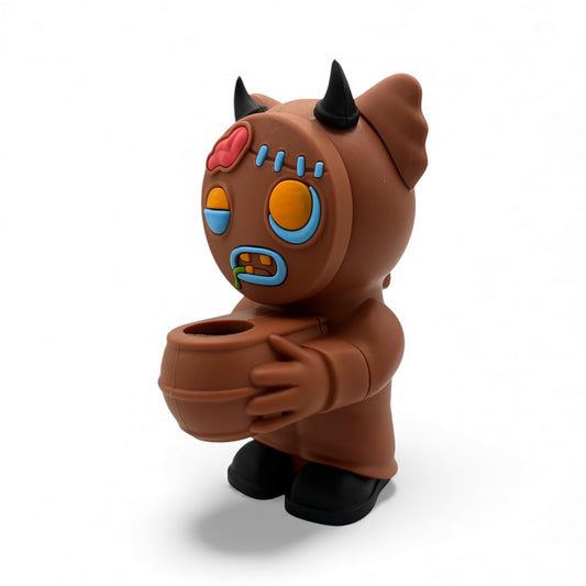 Zombie Gingerbread Man Silicone Water Pipe - Discreet Smoker