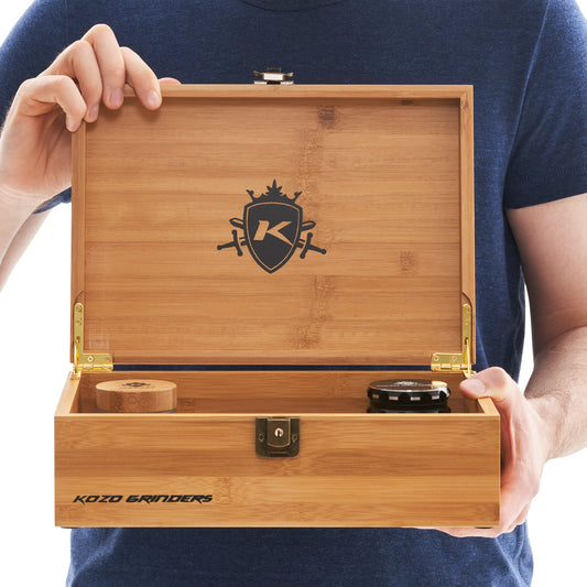 Kozo Wooden stash box - Hinges Top - Discreet Smoker