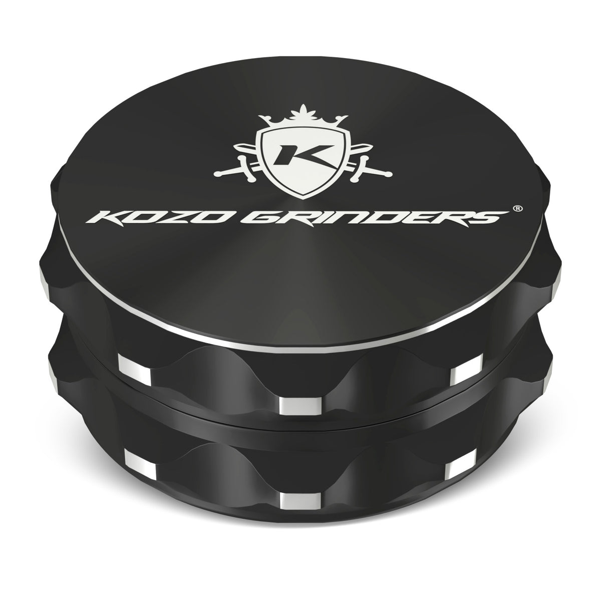Kozo 2-Piece Non-Stick, Ceramic Coating 2.5" Aluminum Grinder - Discreet Smoker