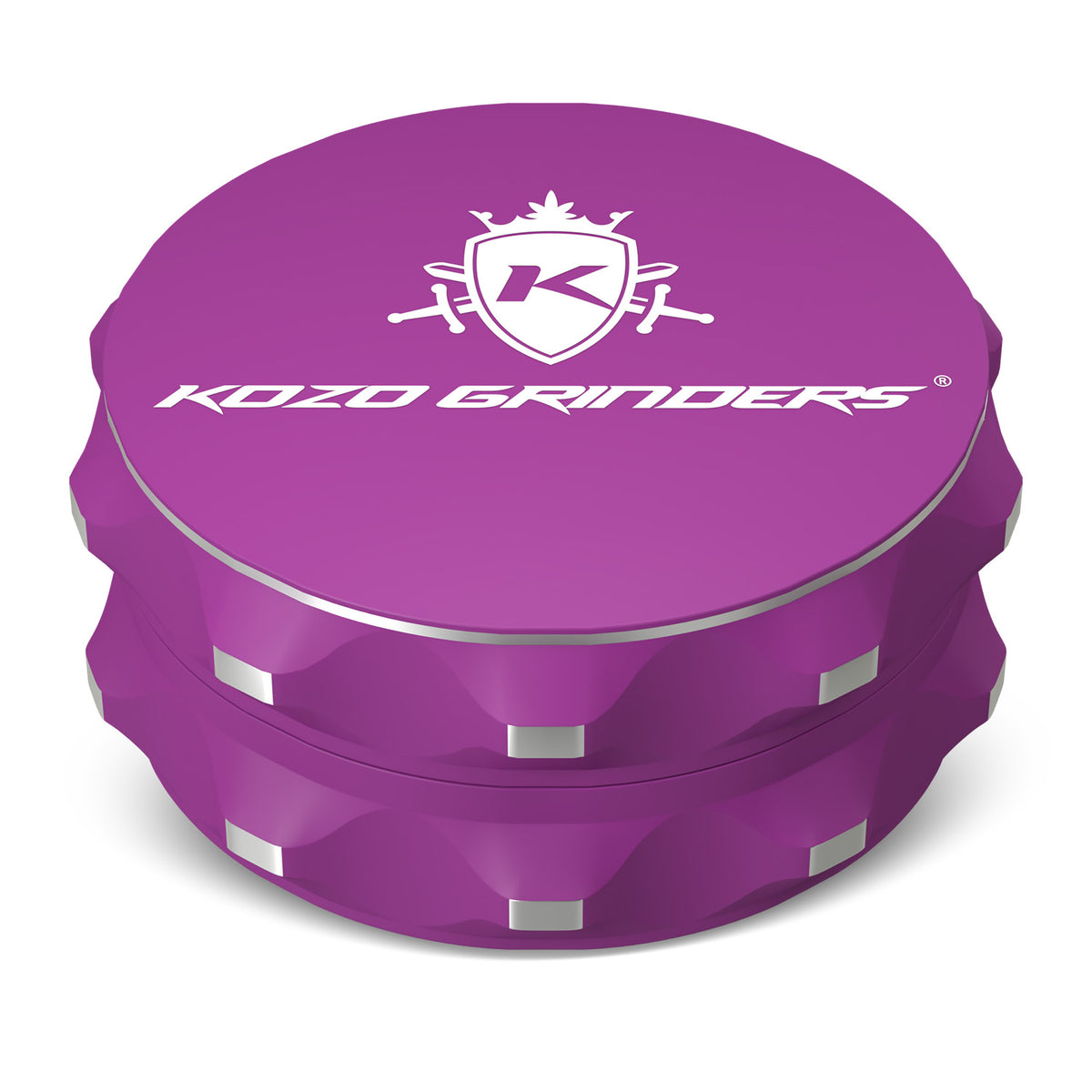 Kozo 2-Piece Non-Stick, Ceramic Coating 2.5" Aluminum Grinder - Discreet Smoker