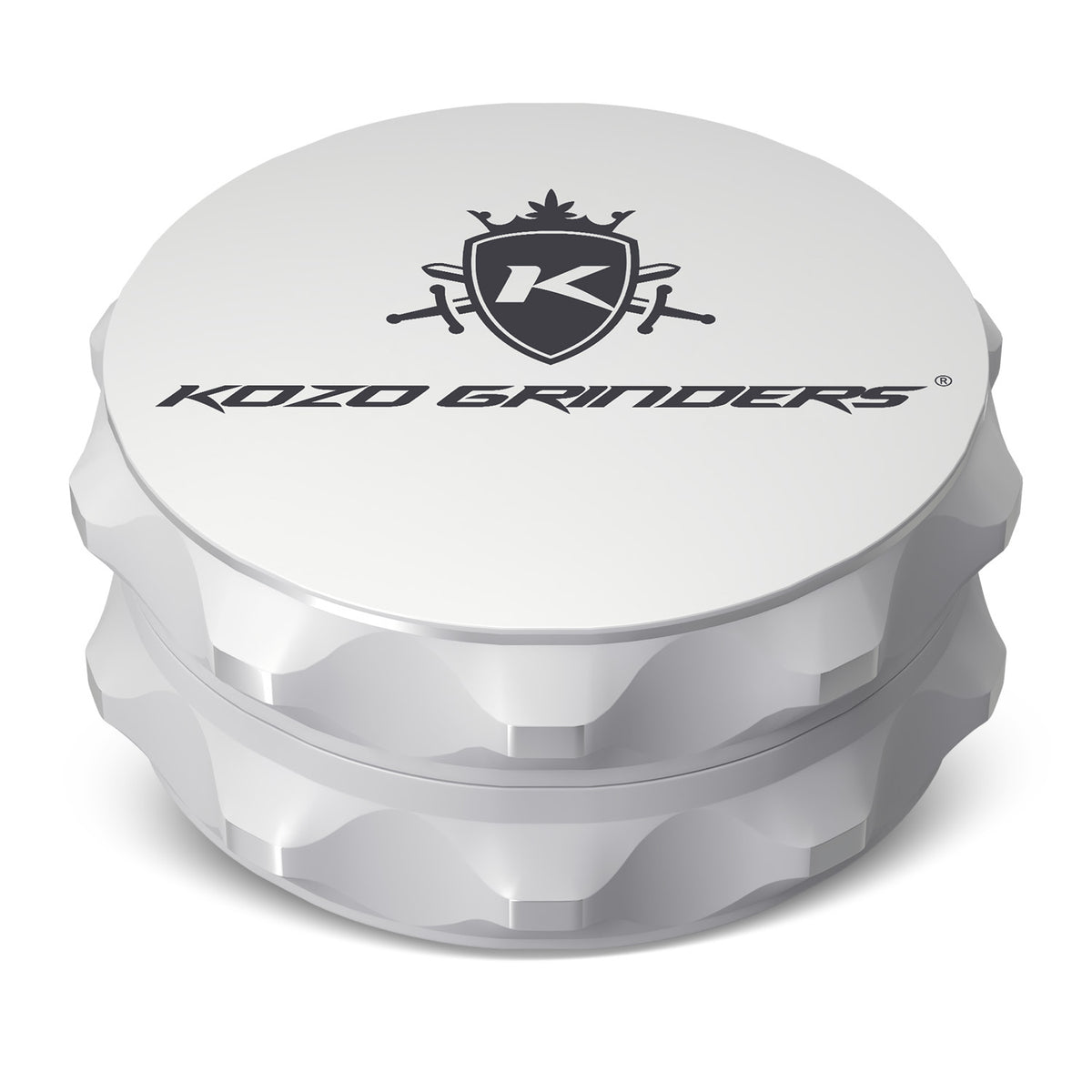 Kozo 2-Piece Non-Stick, Ceramic Coating 2.5" Aluminum Grinder - Discreet Smoker