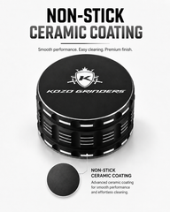 Kozo 4" Non-Stick, Ceramic Coating ,Aluminum Grinder - Discreet Smoker