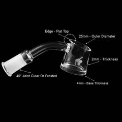 FAT BOTTOM QUARTZ BANGER - 45° DEGREE | YL - Discreet Smoker