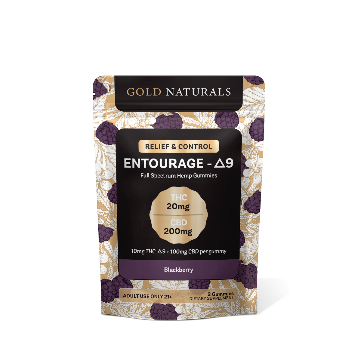 Gold Naturals Entourage Δ9 Gummy - Discreet Smoker
