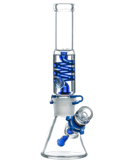 1Stop Glass 12" Freezable Glycerin Coil Beaker Bong - Discreet Smoker