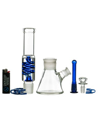 1Stop Glass 12" Freezable Glycerin Coil Beaker Bong - Discreet Smoker