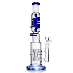 1Stop Glass 14 Inch Glycerin Straight Tube Bong - Discreet Smoker