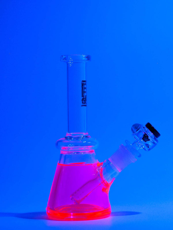 Krave Glass Lab Mini Beaker Bong, UV Orange