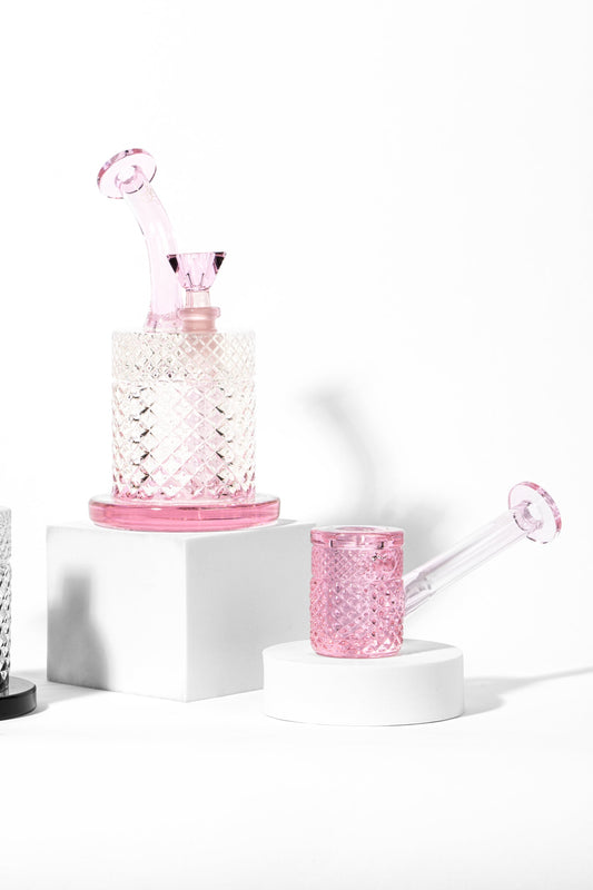 Twenties Collection Water Pipe | Pink - Discreet Smoker