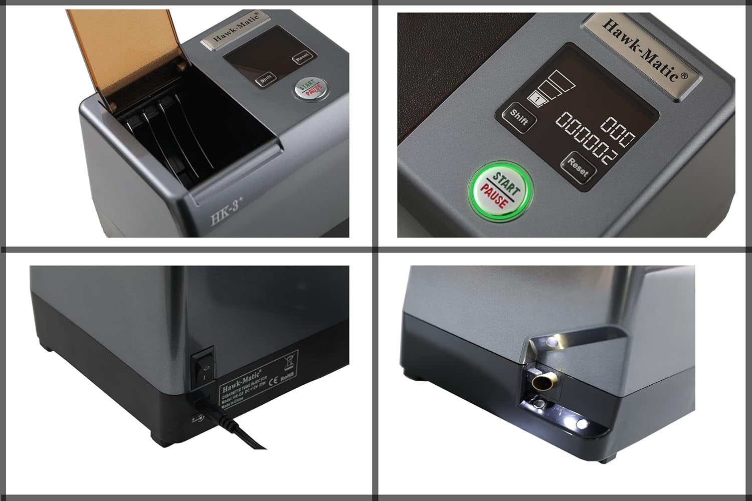 HK3+ Automatic Electric Cigarette Injector Machine Cigarette Roller Machine