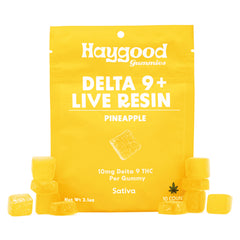 D9 THC Live Resin Gummies - Sativa - Pineapple - Discreet Smoker