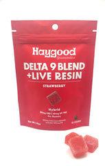 D9 THC Live Resin 3:1  Gummies - Hybrid - Strawberry - Discreet Smoker