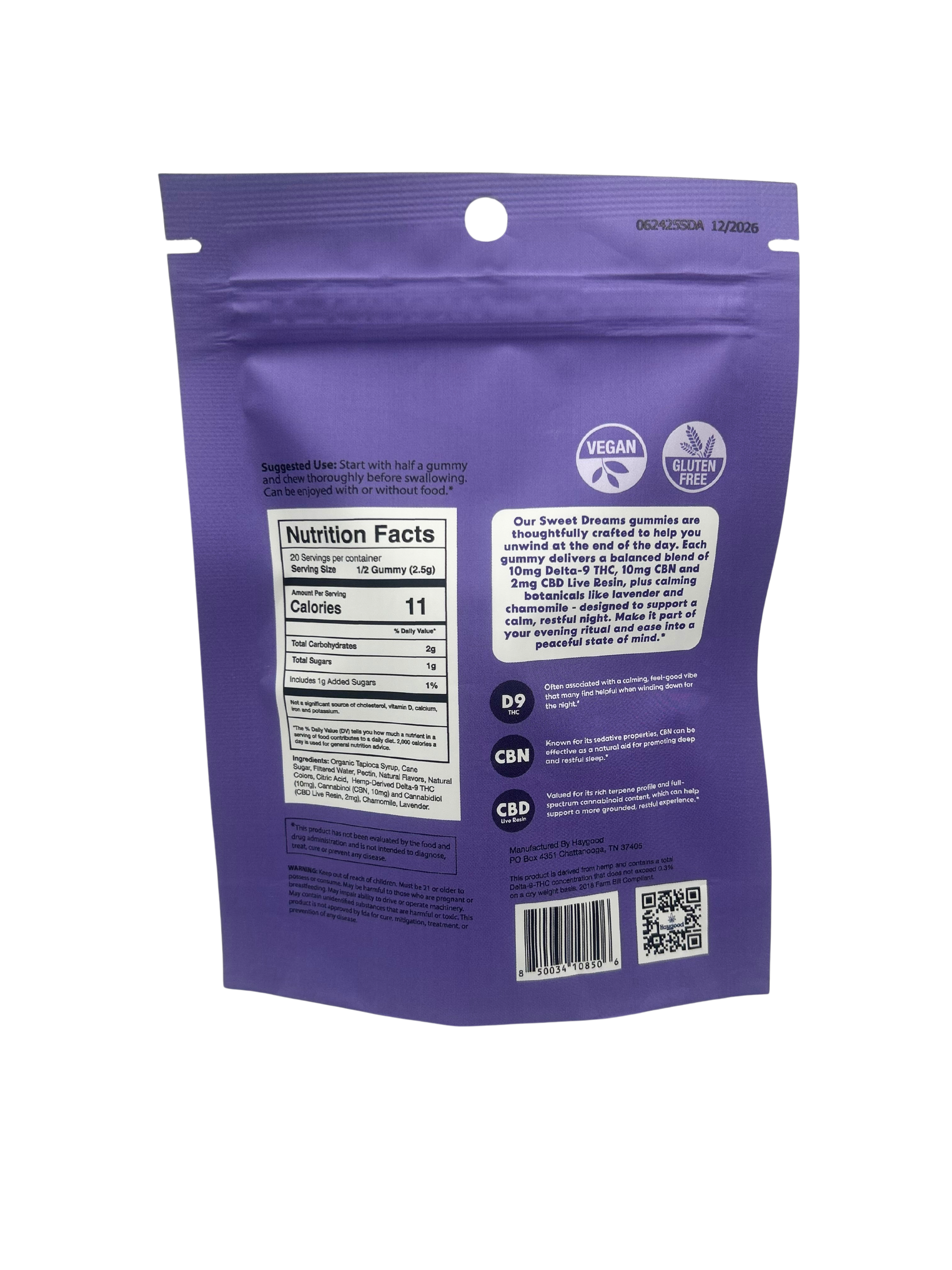 Sweet Dreams: CBN & Delta 9 THC Live Resin Gummies – Indica - Mixed Berry - Discreet Smoker