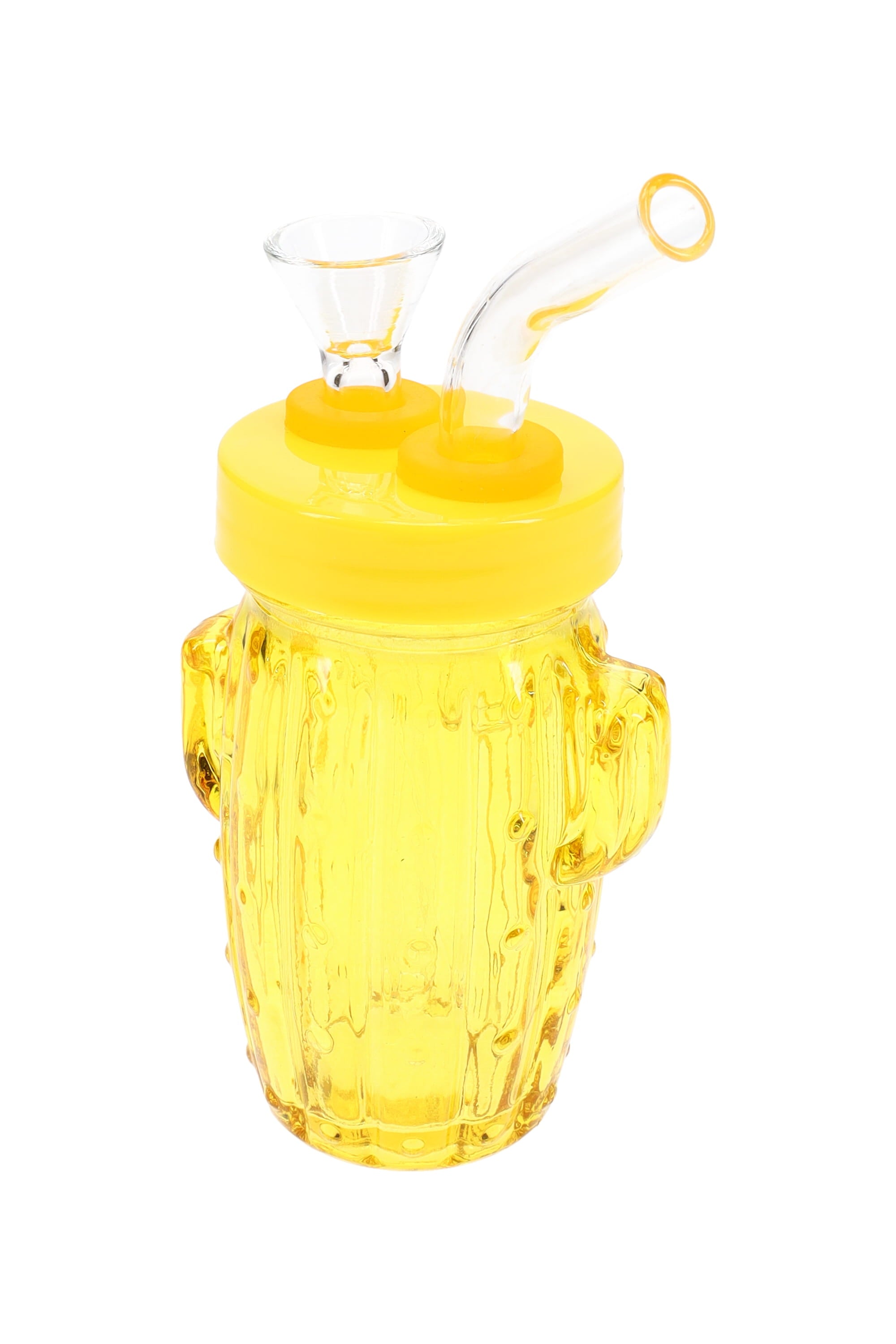 Colored Glass Cactus Water Pipe “Desert Sipper” – 3.5″ - Discreet Smoker