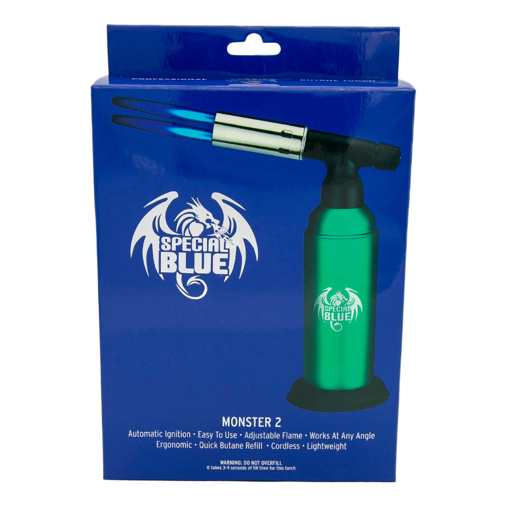 Special Blue Monster Pro 2 Torch Lighter | 8" - Discreet Smoker