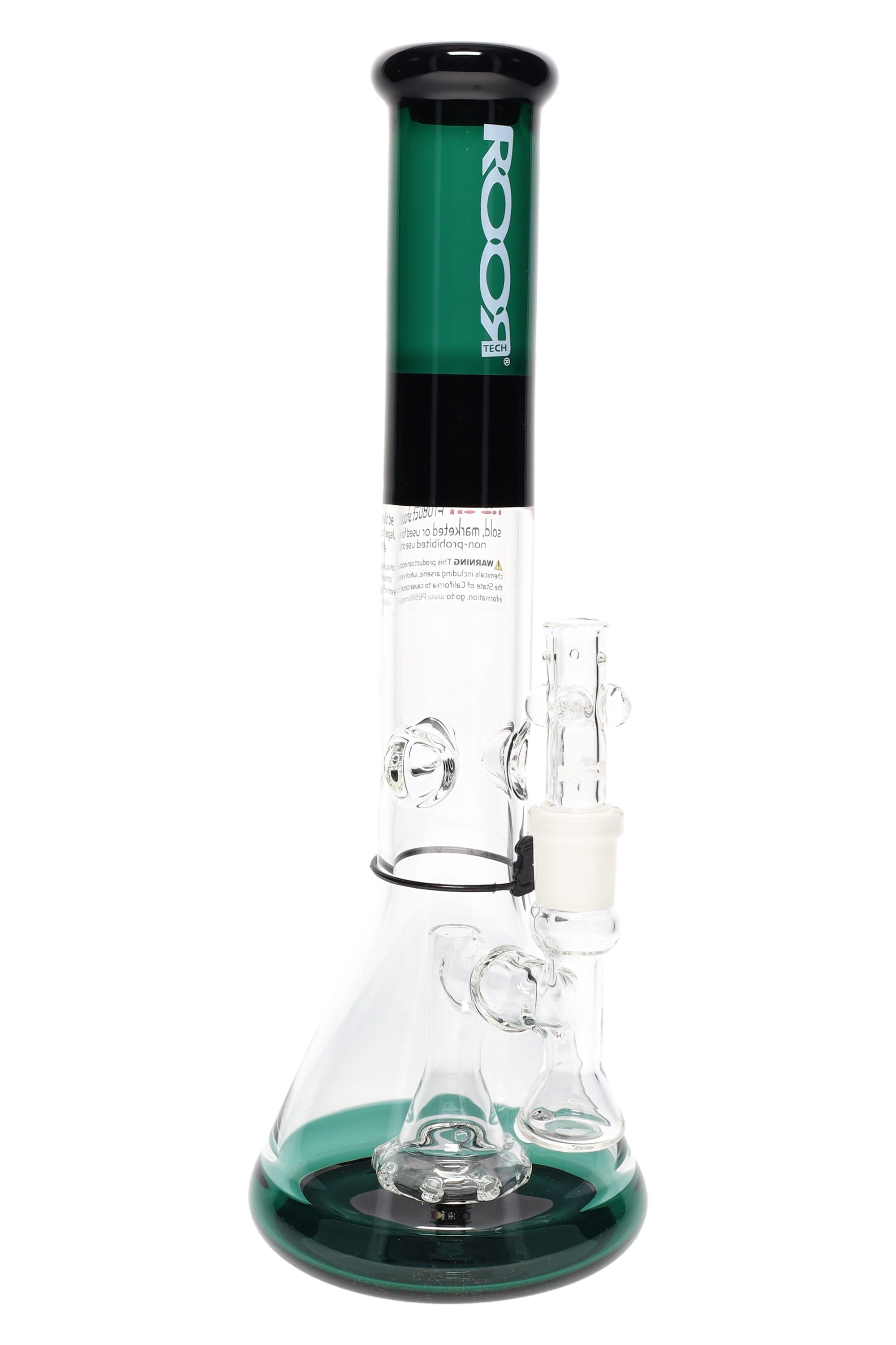 ROOR Tech 14″ Multicolor Beaker Bong with Perc – 5 mm Thick - Discreet Smoker