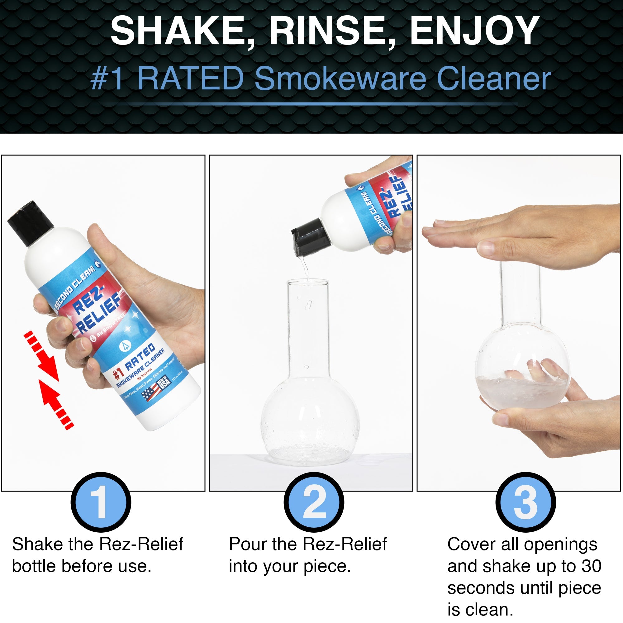 Rez Relief Bong Cleaning Solution - Discreet Smoker