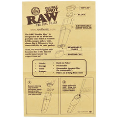 RAW Double Shot Two Cone Filler - King Size